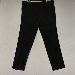 Laura Ashley Petite Black Acetate Blend Dress Pants Stretch Comfort Pull On PL‎
